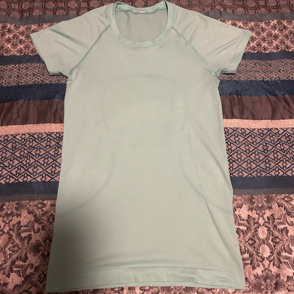 Lululemon Light Aqua Swiftly Tech Short-Sleeve Shirt